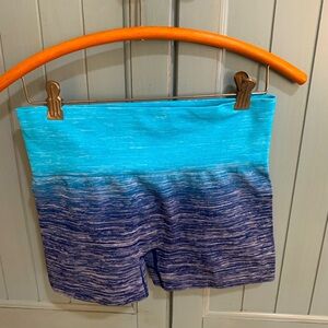 Homma athletic shorts, never worn, ombré blue, size small.